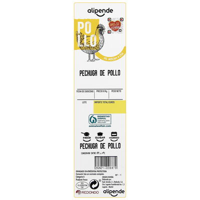 Pechuga de pollo entera Alipende 1,5kg aproximadamente