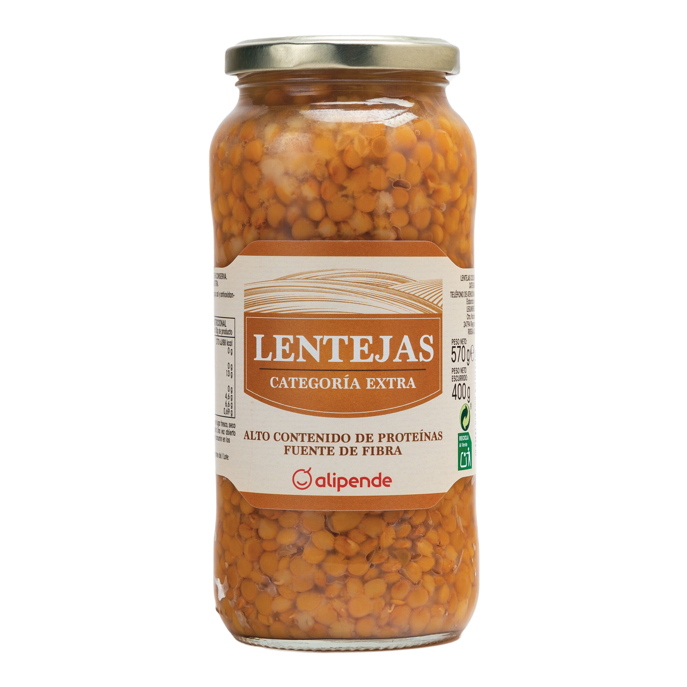 Lenteja cocida Alipende 400g