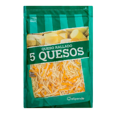 Queso rallado cinco quesos Alipende 200g