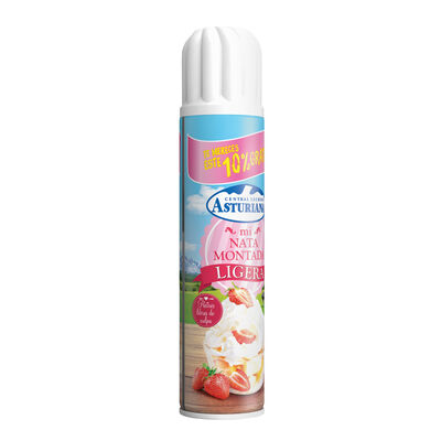 Nata montada ligera en spray Asturiana 250 gr + 10%