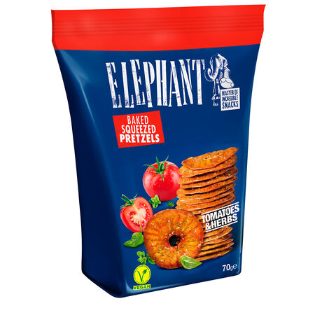 Galleta salada tomate y especias Elephant 70g