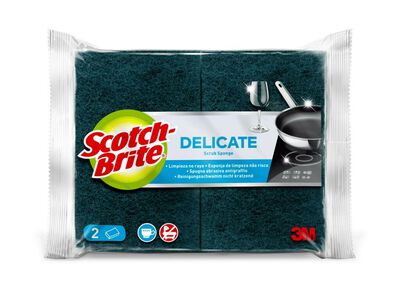 Estropajo de fibra con esponja Scotch-Brite 2 uds no raya