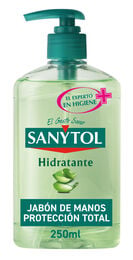 Jabón de manos hidratante SANYTOL, dosificador 250 ml