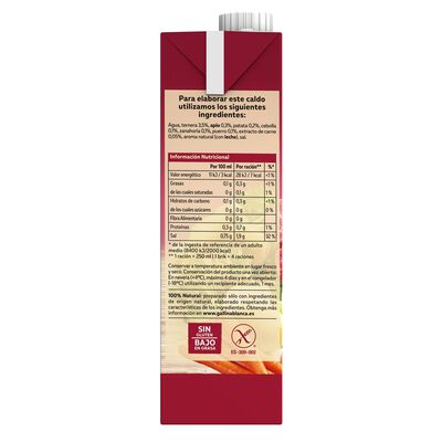 Caldo casero Gallina Blanca 1l carne 100% natural