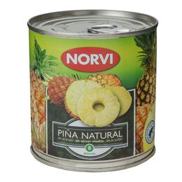 Piña en su jugo sin azucar añadido Norvi 270g