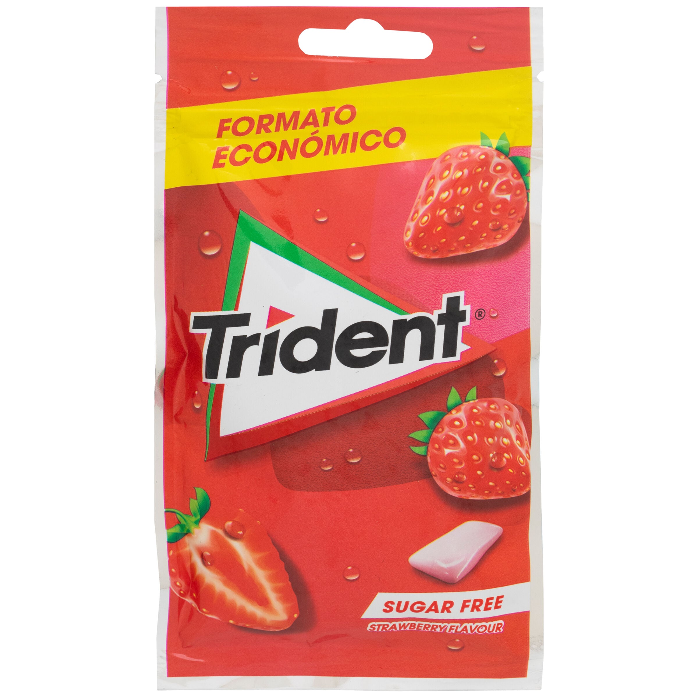 Chicles sin azúcar sabor fresa Trident 43,5g