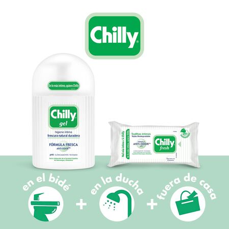 Jabon íntimo Chilly 250ml gel fórmula fresca