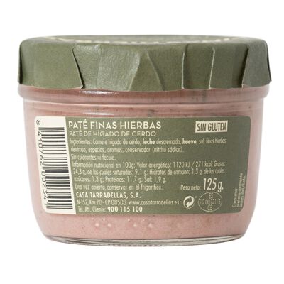 Pat&eacute; finas hierbas Casa Tarradellas 125g