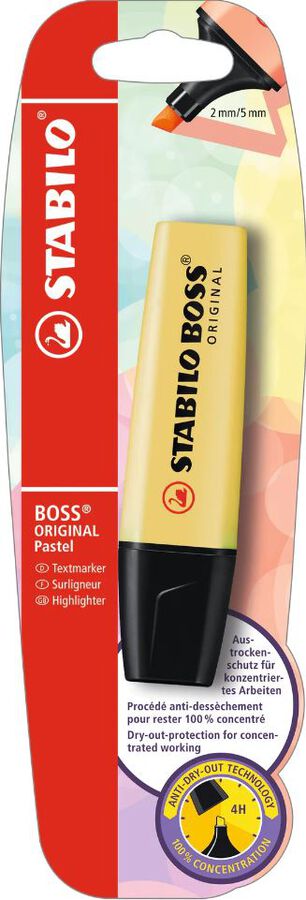 Marcador Fluorescente Stabilo Boss Amarillo Cremoso