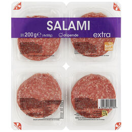 Salami en lonchas calidad extra Alipende pack 4 de 50g
