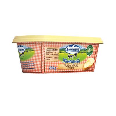 Mantequilla con sal tarrina Asturiana 250gr