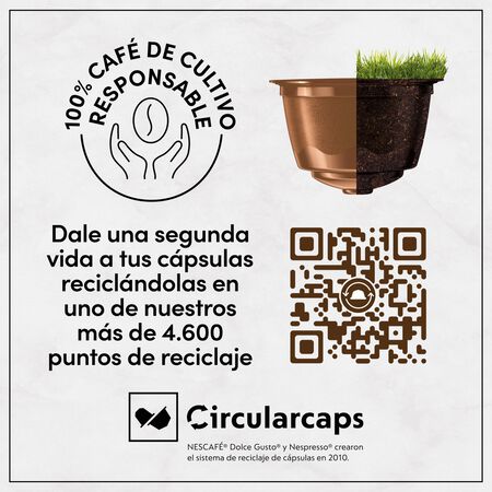 Café descafeinado leche nescafé Dolce Gusto 16 cápsulas