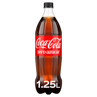 Refresco cola Coca-Cola botella 1,25l zero az&uacute;car