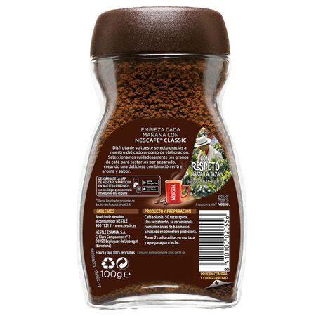 Café soluble Nescafé 100g natural