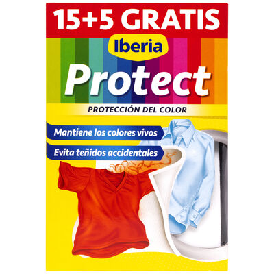 Toallitas atrapacolor Iberia 15+5 uds. evita desteñidos accidentales