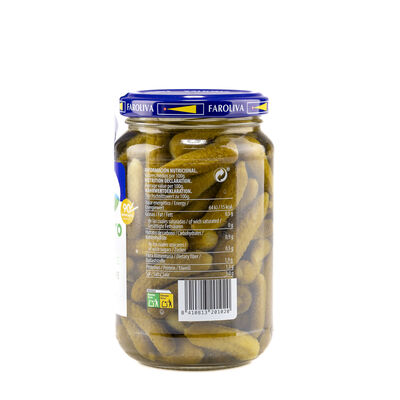 Pepinillos El Faro tarro de cristal 200g en vinagre