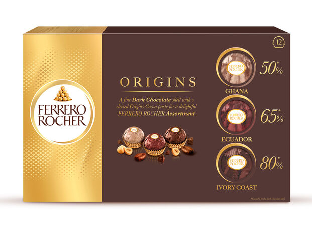 Bombones origins Ferrero Rocher 12unid