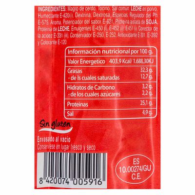 Salchich&oacute;n de la abuela Atienza pieza 250g