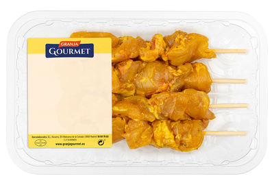Pincho de pollo amarillo marinado Granja Gourmet 320g