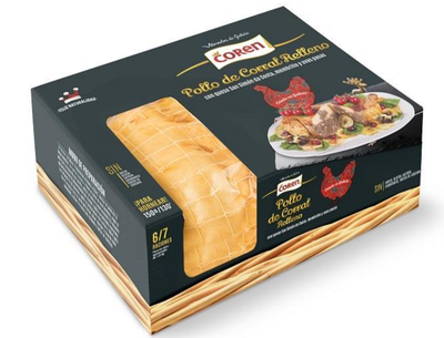 Pollo de corral relleno de queso membrillo y pasas Coren 2,15kg aprox