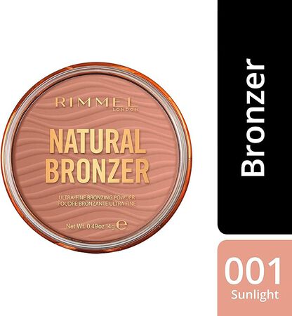 Maquillaje en polvo compacto Rimmel natural bronzer 001 sunlight