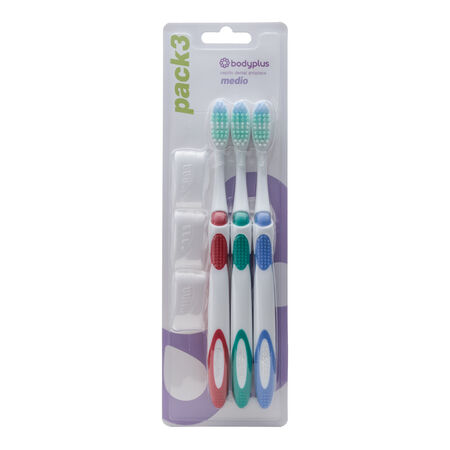 Cepillo dental Bodyplus pack 3 con capucha