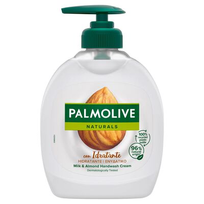 Jab&oacute;n de manos con dosificador Palmolive 300ml leche y almendras