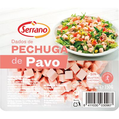 Pechuga de pavo en dados serrano 150gr