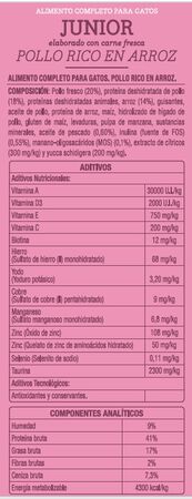Alimento completo para gato junior Meque pollo arroz 400g