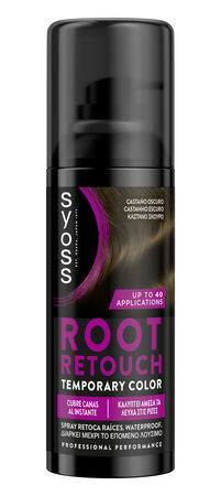 Coloración Syoss Root Retouch Spray Root Retoucher Castaño Oscuro