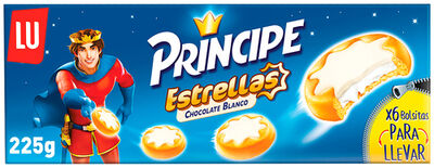 Galleta Pr&iacute;ncipe estrellas 225g chocolate blanco