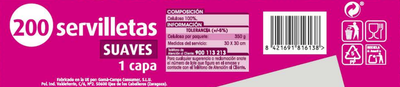 Servilleta Lanta 200 uds