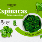 Espinacas en hoja Alipende 1kg en porciones
