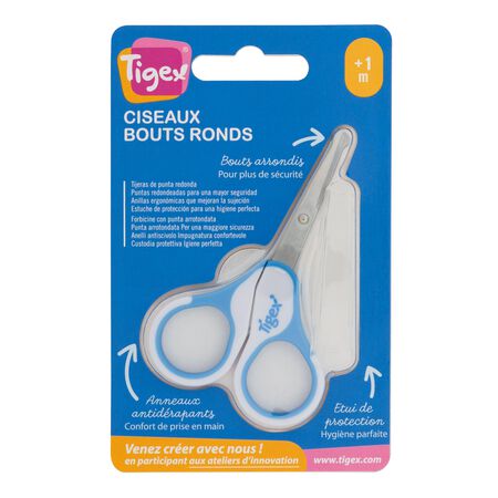 Tijeras Tigex de punta redonda con funda