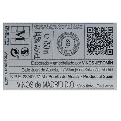 Vino tinto DO Madrid Puerta de Alcal&aacute; crianza