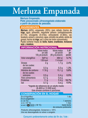 Filete de merluza Alipende empanado 510g