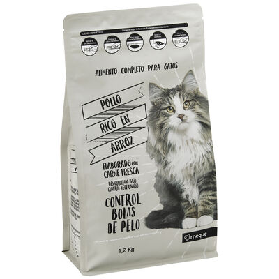 Alimento completo para gato Meque bolas pelo 1,2kg