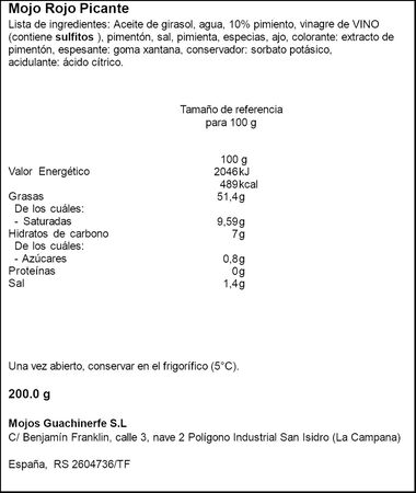 Salsa El Mortero Canario 200g mojo pic&oacute;n picante