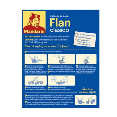 Preparado para Flan cl&aacute;sico Mandar&iacute;n20 g