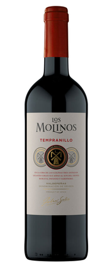 Vino tinto DO Valdepeñas Los Molinos tempranillo 750.9 ml