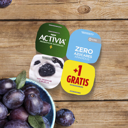 Bífidus probiótico Activia 0% pack 4 ciruelas
