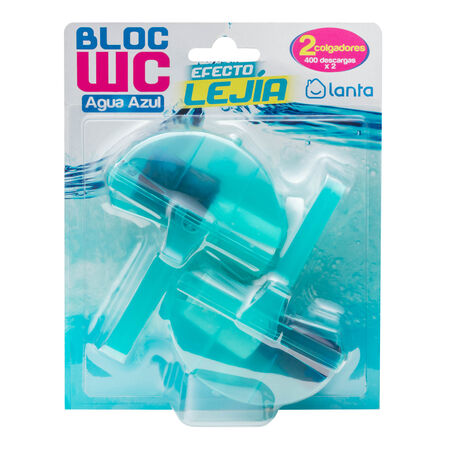 Bloc WC Lanta agua azul lejía pack 2 unidades