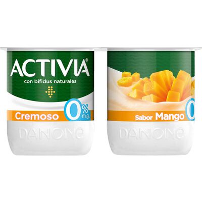 Bífidus Activia 0% pack 4 frutas mango