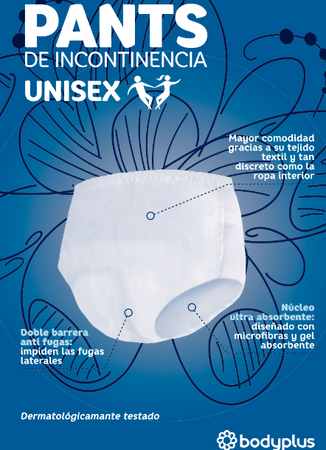 Pants de incontinencia unisex Bodyplus talla grande