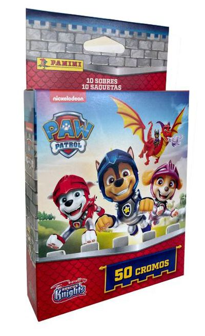 Cromos Panini 10 Sobres Paw Patrol Rescue Knights