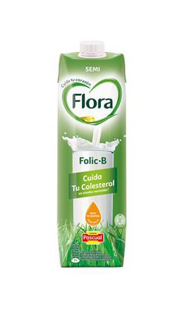 Bebida l&aacute;ctea Flora 1l semi folic b