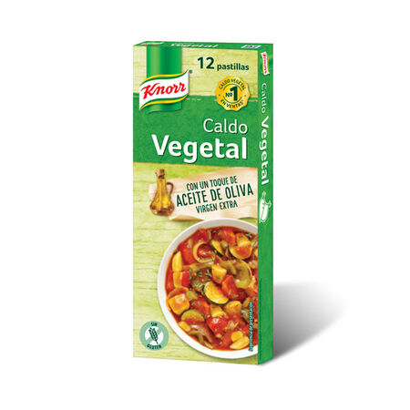 Caldo en pastillas vegetal sin gluten Knorr 12u