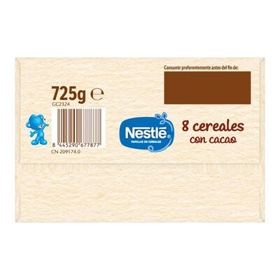 Papilla 8 cereales con cacao Nestl&eacute; 725g