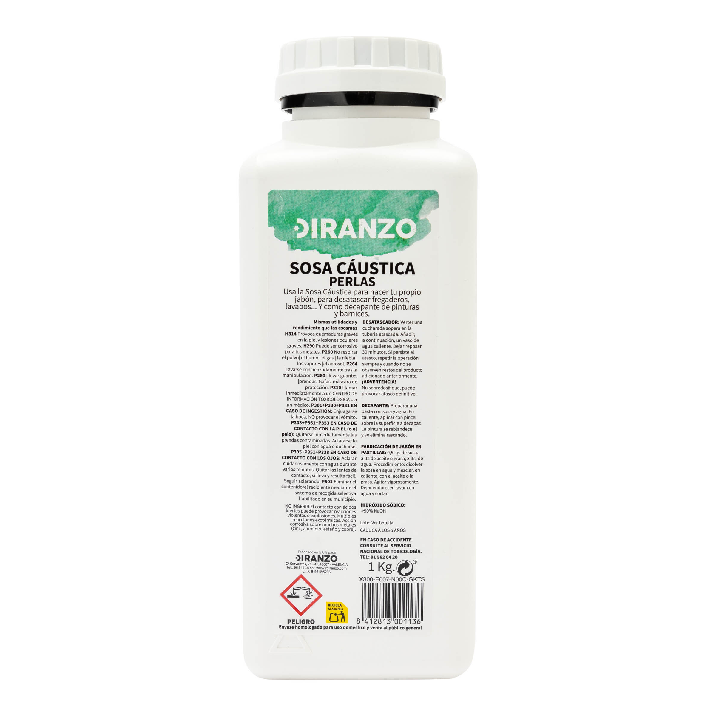 Sosa cáustica Diranzo 1kg