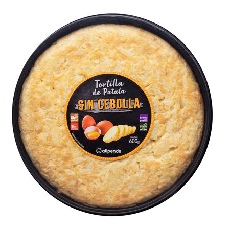 Tortilla de patata sin gluten Alipende 600g sin cebolla